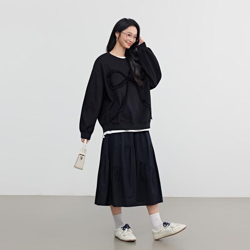 Elva' Island Women's Bowknot Pullover Sweatshirt