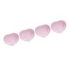 4pcs Rose Quartz Carved Heart shaped Pink Crystal Healing Stone Semi precious Gemstone Decor