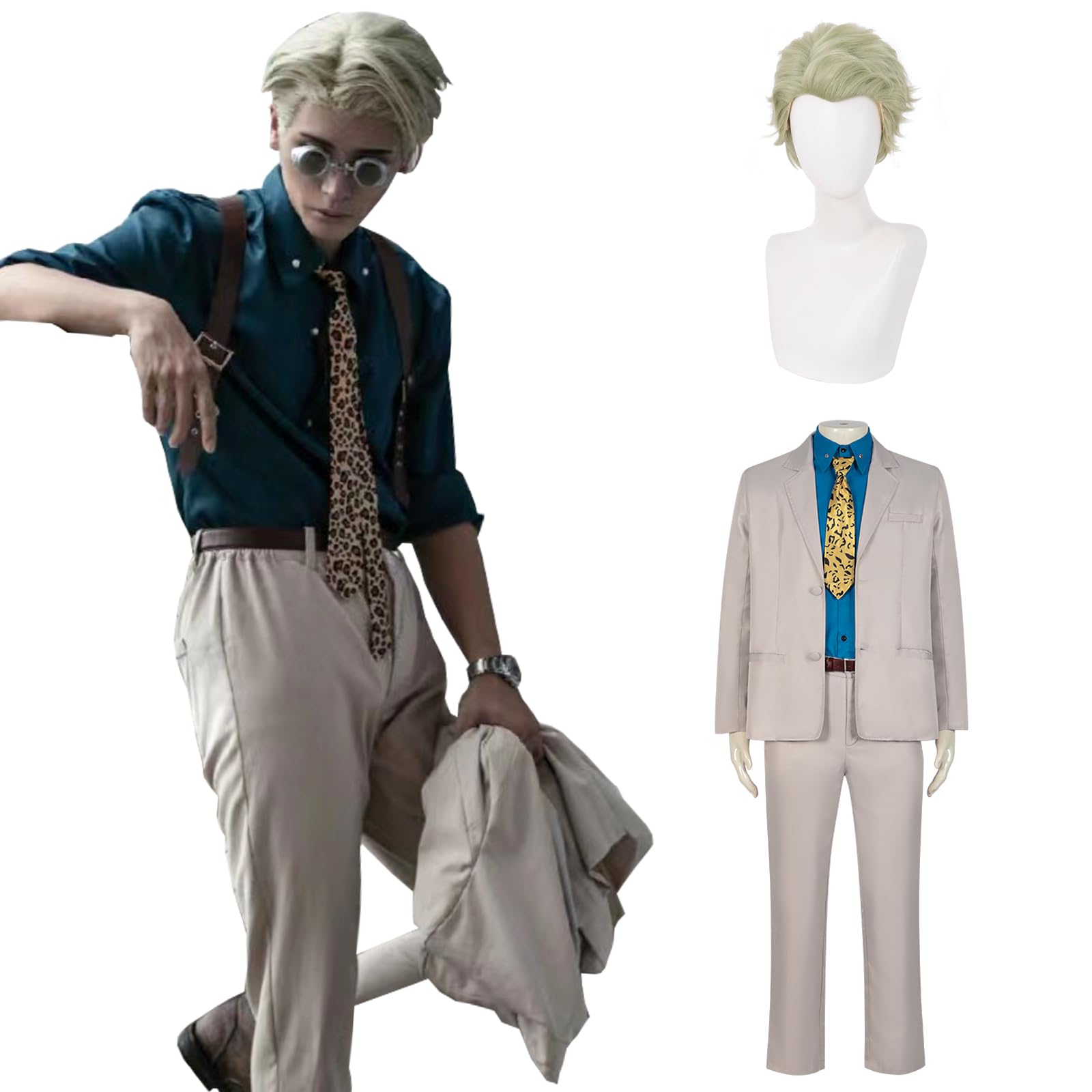 

Костюм для косплея Нанами Кенто с париком Нанамин, полный набор для аниме-косплея, идеально подходящий для школьных фестивалей, косплей Кенто с размером [Отличное качество], париком,