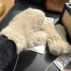 Winter Women Real Rabbit Fur Gloves Natural Thick Style Rabbit Fur Mittens Outdoor Girls Keep Warm Hand Knitted Fur Glove