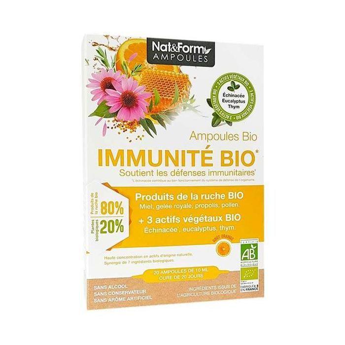 Nat &amp; Form Ampoules Complexe Immunité Bio 20 ampoules