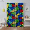 Simple Geometric Creative Pattern Curtain Rod Pocket Decorationation Modern Home Decoration Bed Room Living Area Kitchen Quality