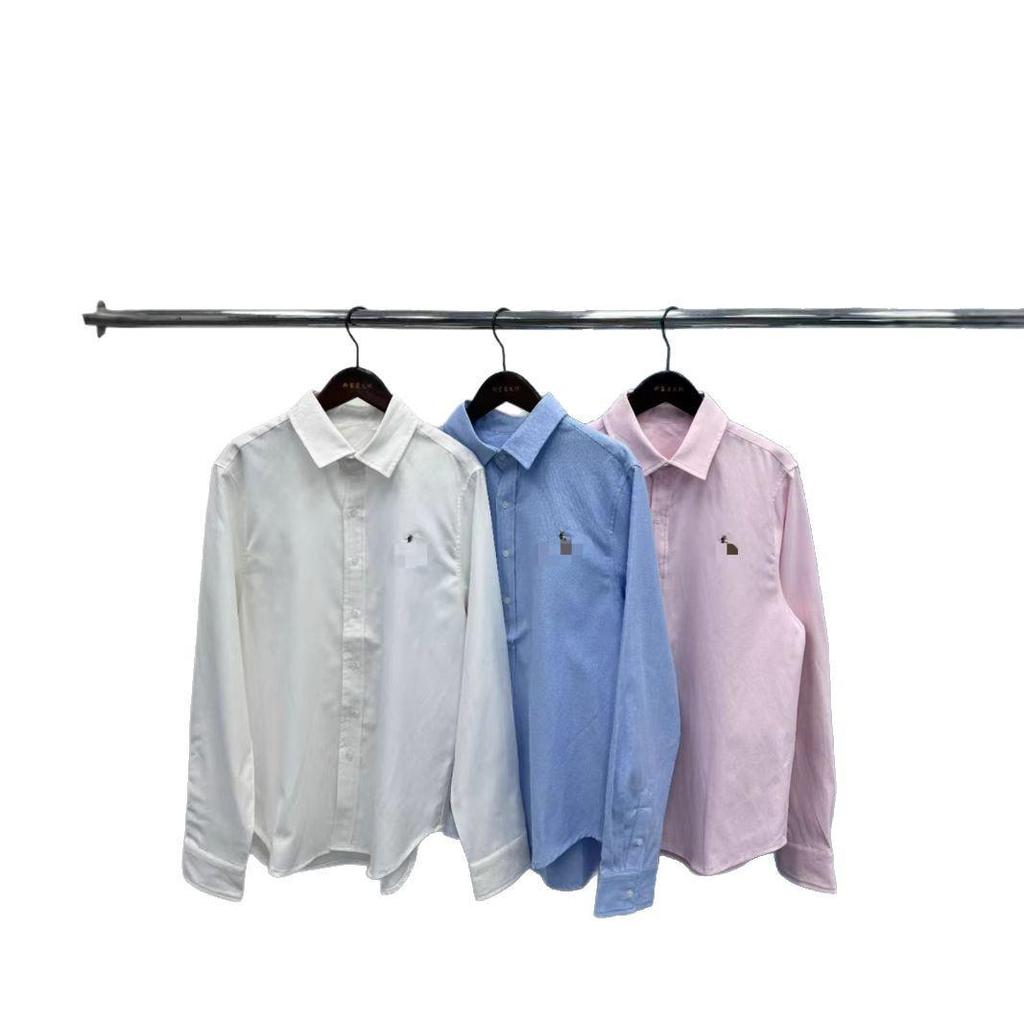 Premium Cotton Oxford Cloth Shirt with Horse Embroidery - Unisex Business Casual