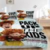 Pack Up The Kids Print 3Pcs Bedding Set,Duvet Cover with 2 Pillowcases Soft Microfiber Bedroom Decor