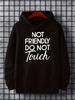 Men's Simple Retro Letter Print Pullover Fashion Casual Sports Hoodie Sweatshirt Base Shirt, PLUS