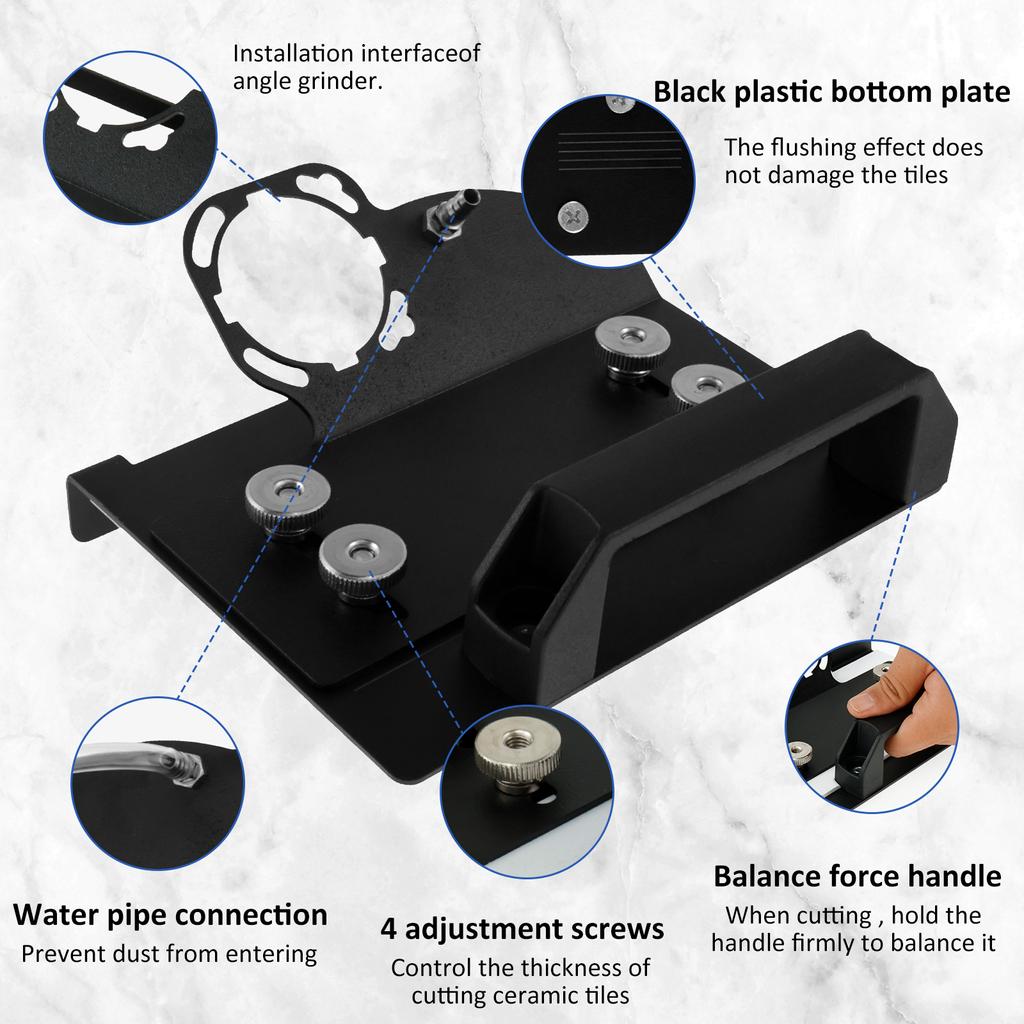 45° Chamfer Cutting Metal Ceramic Tile Tool 100 Type Angle Grinder Stand Fixed Holder Aluminum Alloy Ceramic Tile Cutter Seat