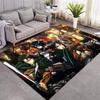 Anime Survey Corps Warrior Group Battle Print Area Rug Non‑Slip Rectangular Floor Mat Manga Fan Gaming Home Decor