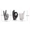2025 New Modern Style Geometry Gesture Sculpture Resin Abstract Hand Love Statue Figurines Creative Wedding Home Living Room