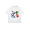 Übergroßes T-Shirt Schwarz Vier Bunte Einhorn-Drucke Für Freizeitkleidung