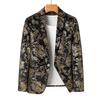Men's Casual Boutique Business Blazer Personalized Bronzing Design Evening Dress Suit Male Slim Fit Blazers Jacket Coat