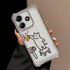 Funny Cat Clear Couple Paired Phone Cover Case for Redmi Note 14 Pro Plus Note 13 K80 12 11 11s 13C 9 Pro A3 A5 10 Lite