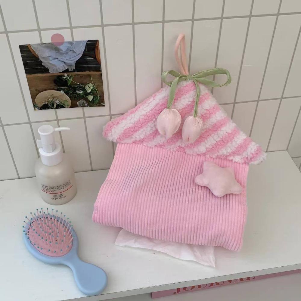 

Wall Mounted Tissue Bag Space Saving Tissue Hanger Cute Tissue Box рожевий