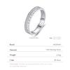 MODIAN 925 Silver Trendy Sparkling Clear CZ Lattice Eternity Band Rings For Women Wedding Fine Jewelry Gift