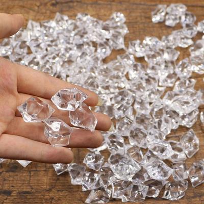 200pcs Crystals Transparent Fake Crushed Ice Stones Party Wedding Decorations Vase Acrylic Vase Filler Decoration Crafts Home