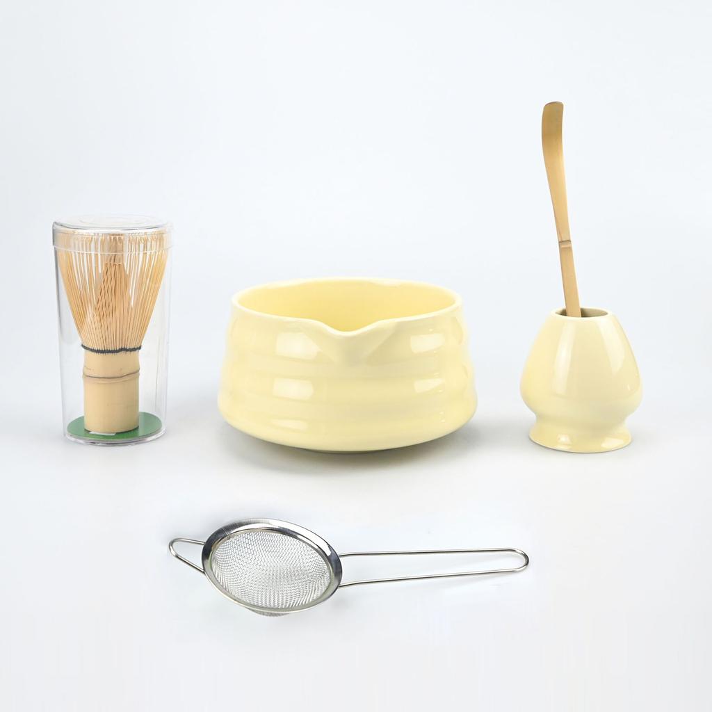 4/5PCS Japanese Matcha Tea Set Whisk Stand Tea Ceremony Matcha Bowl Grinder Brushes Tea Tools Holder Tea-making Tea- Accessories