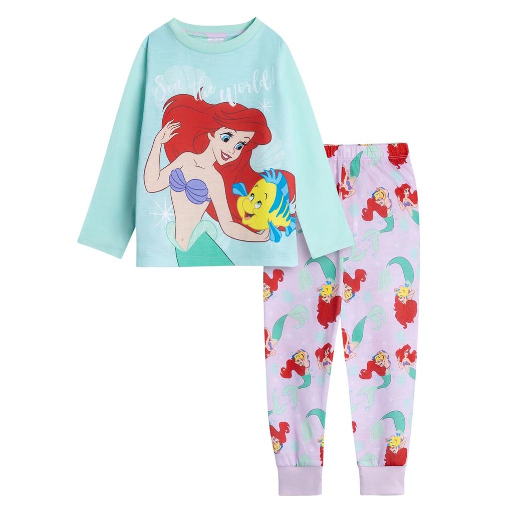 The Little Mermaid Girls Ariel & Flounder Long Pyjama Set