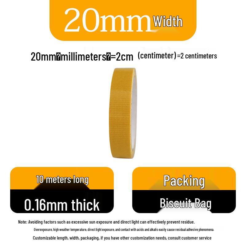 Buki High Viscosity Hand-Tearable Transparent Double-Sided Tape for Carpet Fixing