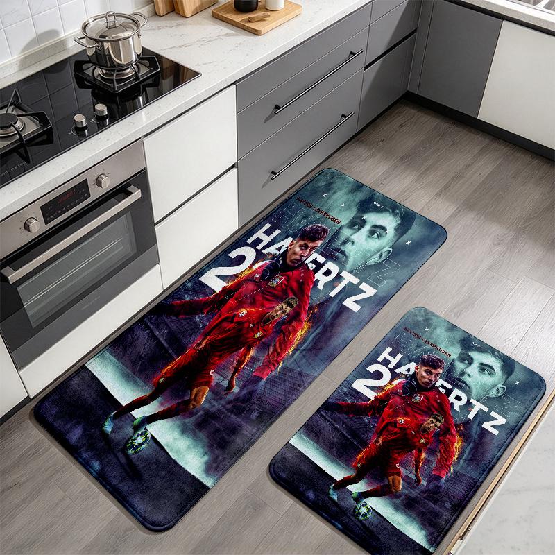 Kai Havertz Champion Flannel Kitchen Mat Christmas Soft Area Rug Non Slip Floor Carpet Home Decoration