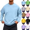 Herren Sweatshirt mit Rundhalsausschnitt und langen Ärmeln, lässiger Pullover für den Alltag