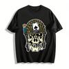 Born To Kill Military Skull Graphic Tee Edgy Streetwear Casual Top Pure Cotton T-shirt