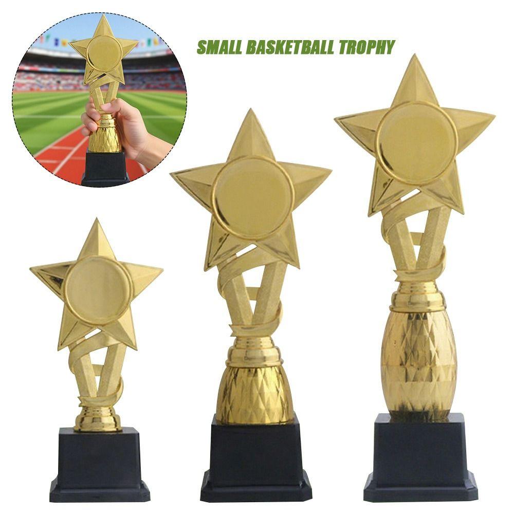 Plastic Trophy Trophy Fidget Toys 20/24.5/28.5cm Small Basketball Trophy  Sports Event