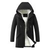 Autumn and Winter Men's Windproof Solid Color Coats Parkas Jackets for Men Long Hooded Coat Warm Thick Parkas Jacket