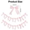 Pink Bow Ribbon Hanging Garlands Banner for Kids Boy Girl Birthday Party Wedding Decoration Baby Shower Favors Home Wall Flag