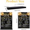 Trgowaul 50th Birthday Decorations Women Men, Black Gold Back In 1976 Birthday Poster Acrylic Table Sign with Stand, 50 Anniversary Decor Gifts for