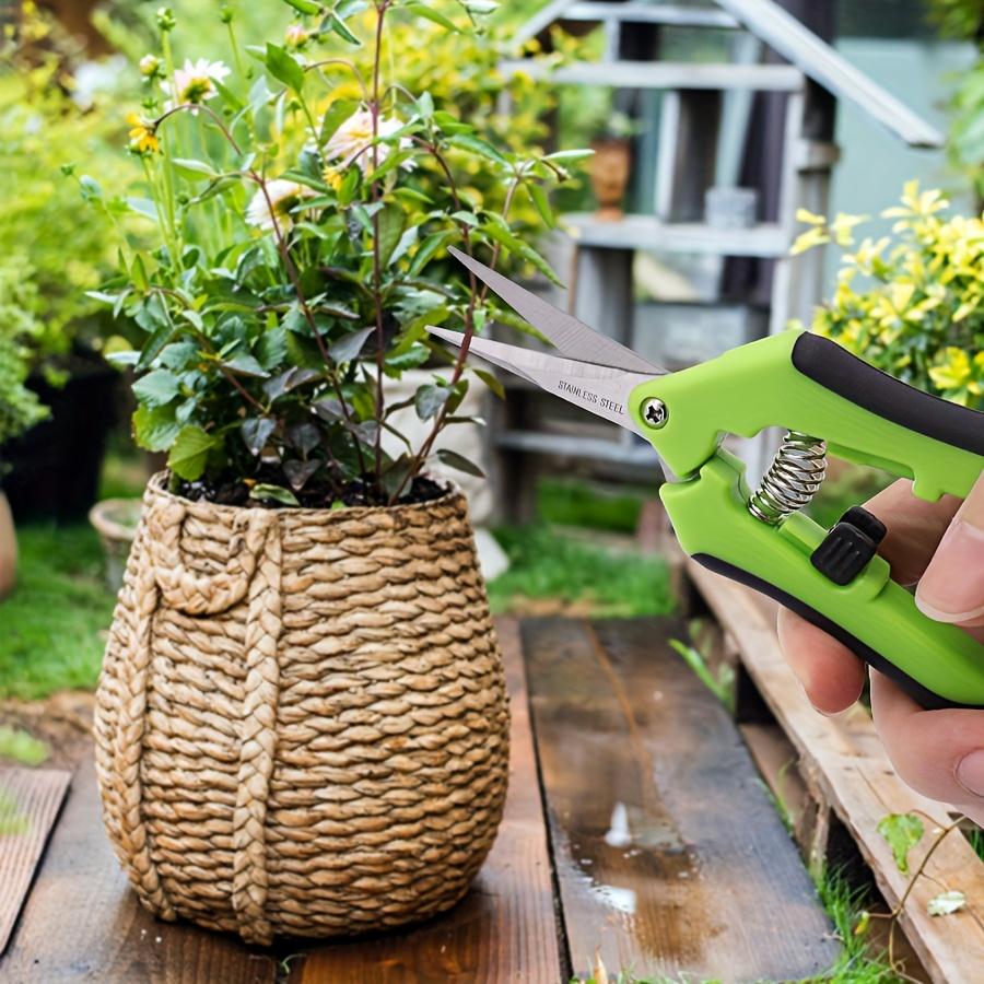 1PC Two-handed Pruning Shears, Stainless Steel Blades, Ergonomic Metal Hand Garden Shears