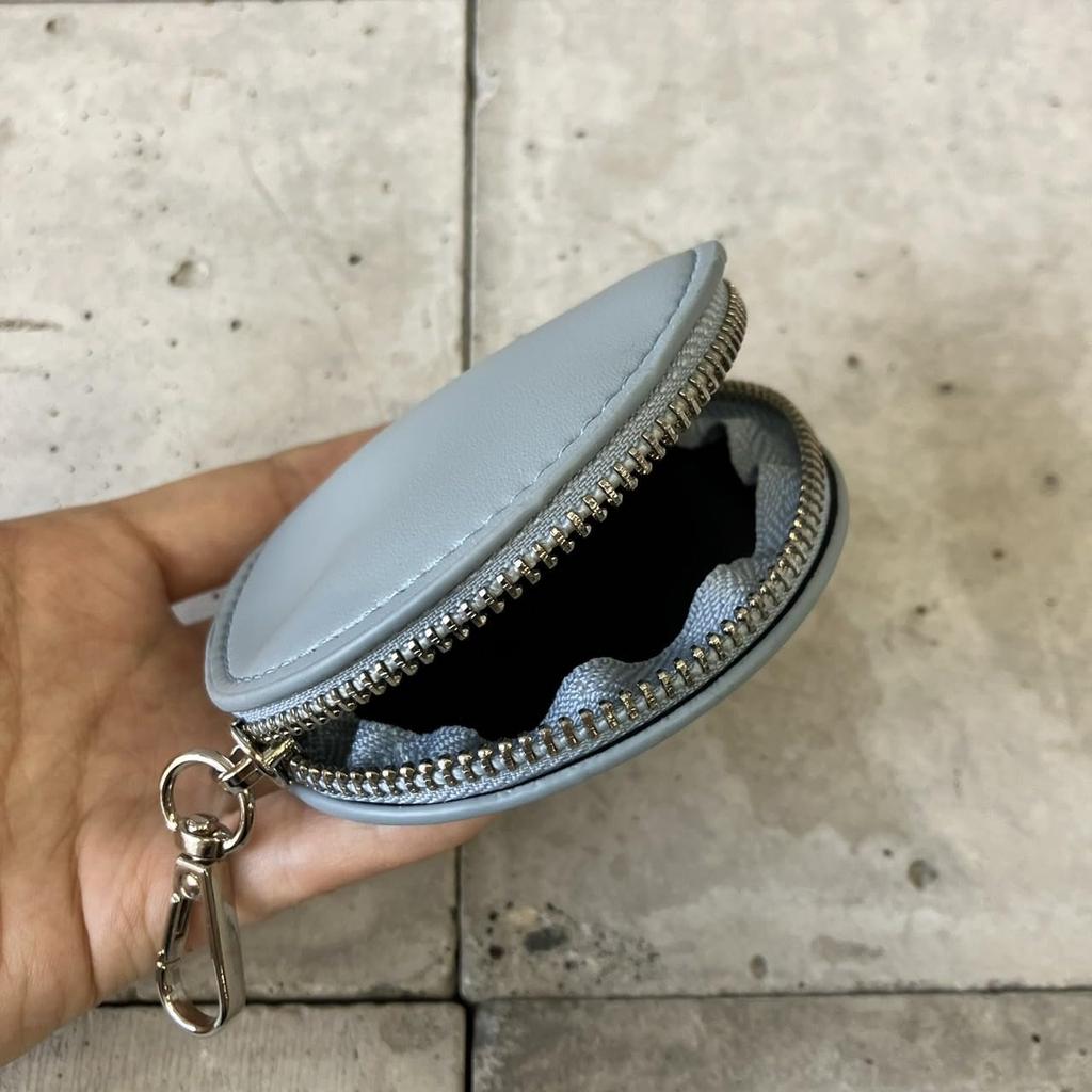 [mauve] Simple, lightweight mini shoulder bag with coin purse (unisex) (beige)