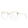 Square Blue Light Blocking Glasses TR90 Ultralight Oversize Reading Glasses Vision Optical Eyeglasses Big Frame Computer Eyewear