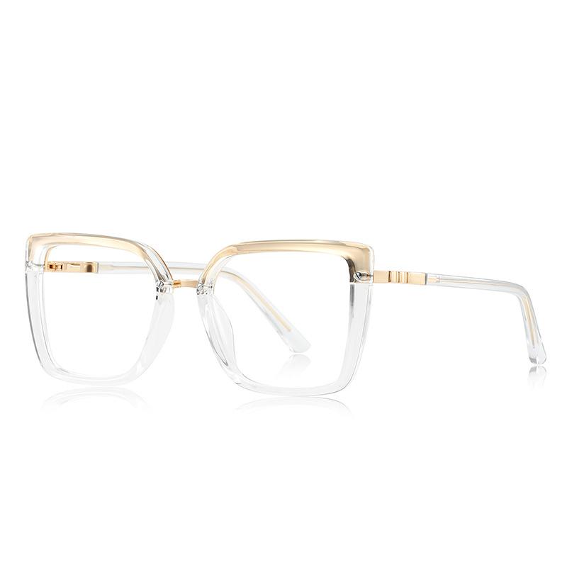 Square Blue Light Blocking Glasses TR90 Ultralight Oversize Reading Glasses Vision Optical Eyeglasses Big Frame Computer Eyewear