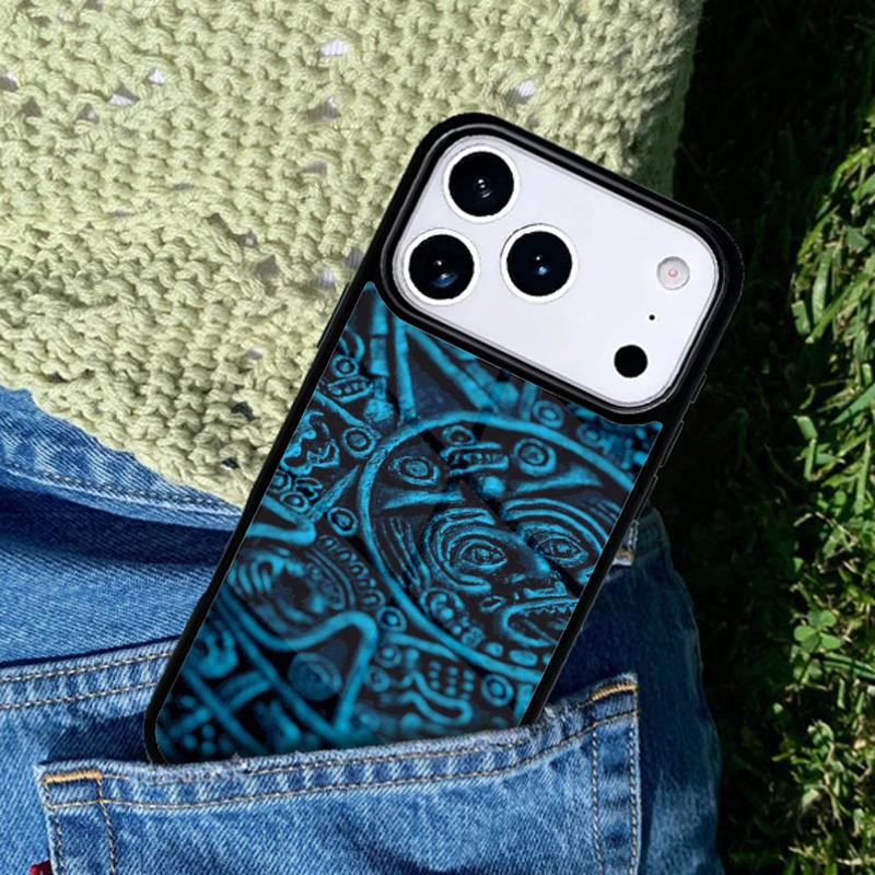 Aztec Calendar Mayan Native Stone Phone Case Cover for IPhone 11 12 13 14 15 16e 17 Pro Max Coque for IPhone 17 Air