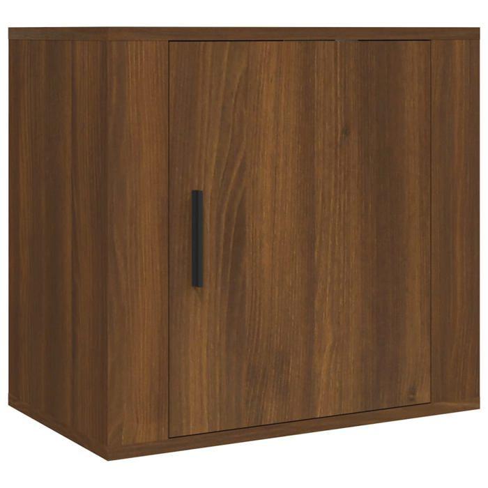 Wall-mounted Bedside Table - Maison Exclusive - Floating - Brown Oak - 50x30x47 Cm