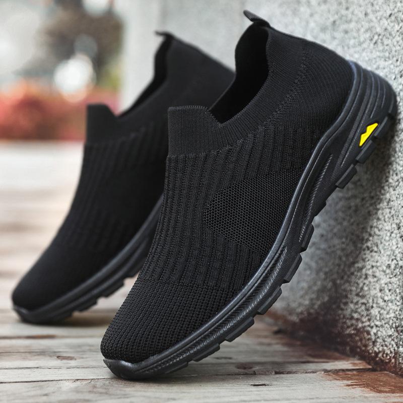 Summer casual one-pedal men's shoes socks walking elderly shoes non-slip walking shoes