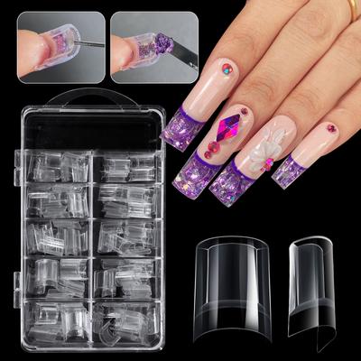 Wassergefüllte Nagelpads Nail Art Aufkleber Falsche Nagelpads Wassergefüllte Hohle Falsche Nagelaufkleber Nagel Hohlaufkleber 100 Stück