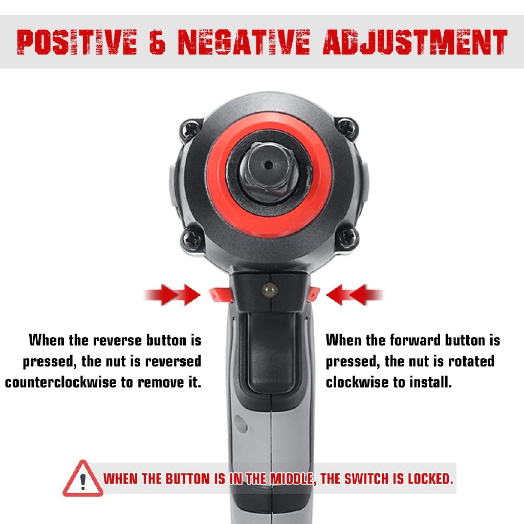 188V Brushless Cordless Electric Wrench Impact Socket Wrench 15000mAh Li-ion Battery Hand Drill Installation Power Tools