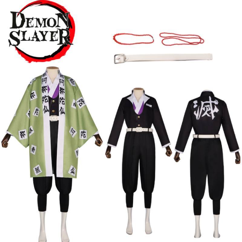 Demon Slayer Himejima Gyoumei Cosplay Costume Anime Halloween Polyester Outfit