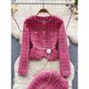 Fancy Gold Wind Accessible Luxury Winter Woolen Cardigan