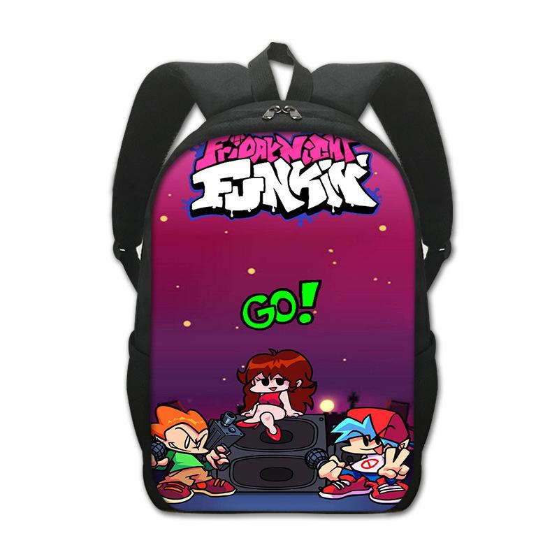Friday Night Funkin Large Capacity Student School Bag Printed Backpack Creative Backpack