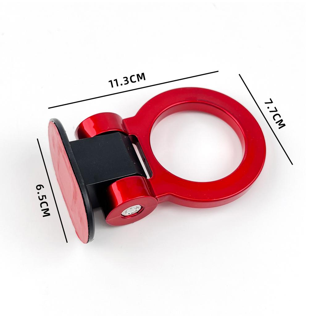 Car Modification Trend Universal Decorative Circular Trailer Hook ABS Adhesive Non-destructive Trailer Hook Adjustable Plastic Trailer Ring