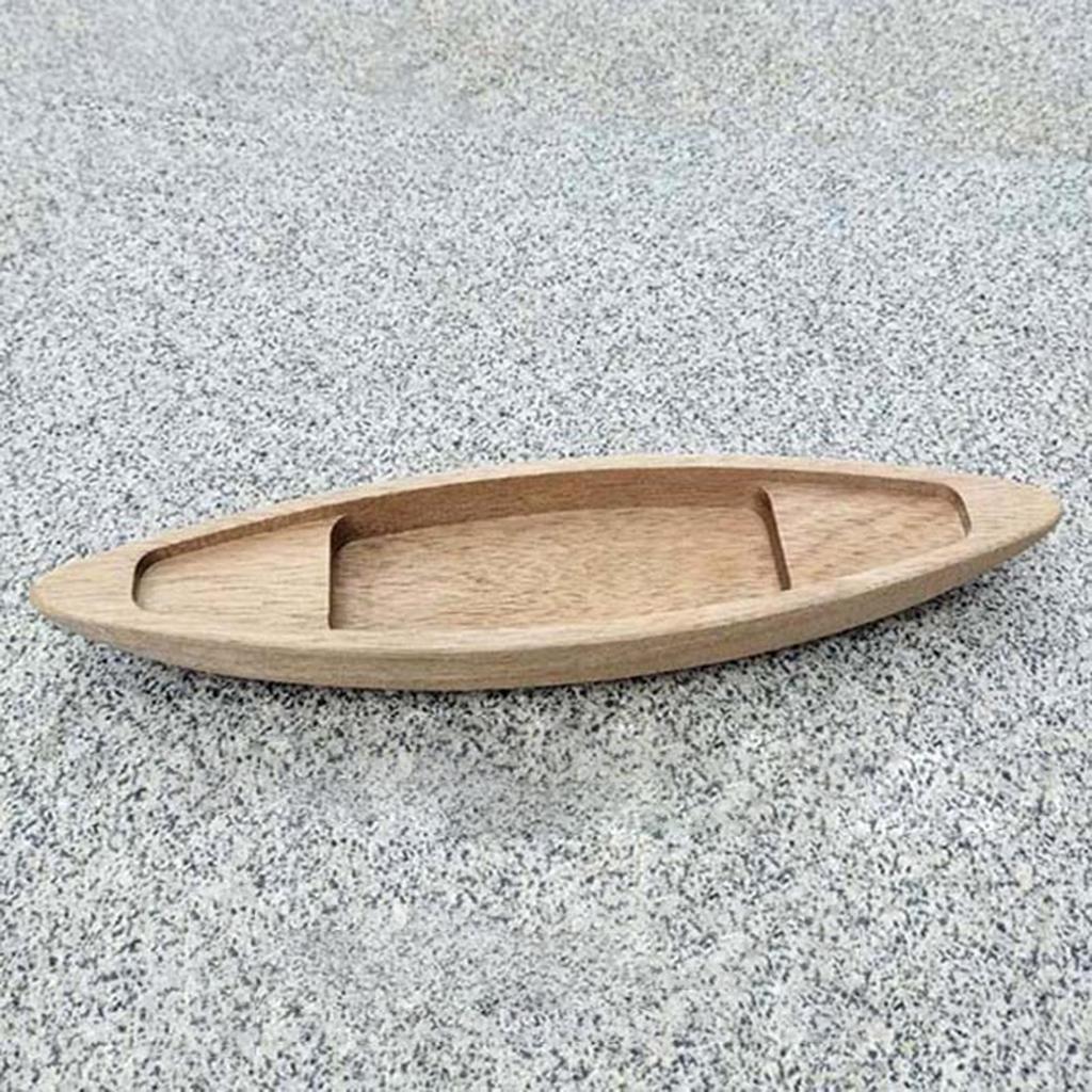 Model Boat Small Canoe Fish Tank Decorations Unfinished Wood Boat Toy Room Decor For Home Bedroom Living Room Desktop Shelf