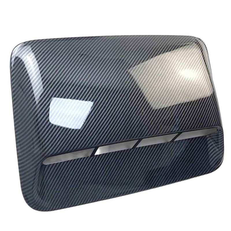New Universal Car Air Flow Intake Hood Scoop Vent Bonnet Decorative Cover Moulding Decor Trim Carbon Fiber Style ABS Plastic