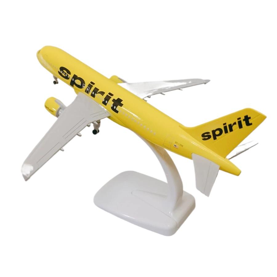 

Die-Cast 20CM A320 Metal Model Airplane Toy Spirit Airlines USA with Metal Alloy Toys Plane Model for Kids Children Decoration жовтий