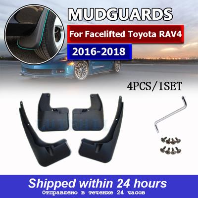För Ansiktslyft Toyota RAV4 2016 2017 2018 Set Formgjutna Stänklappar Stänkskydd Stänkskydd Stänkskydd Stänkskydd Stänkskärmar