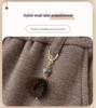 2025 Autumn/Winter Plus Velvet Thickened Elastic Waist Straight-Leg Casual Pants for Middle-Aged and Elderly Women