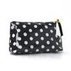 PVC Retro Polka Dots Cosmetic Bag Fringed Waterproof Zipper Makeup Organizer for Women Daily Skincare Carry