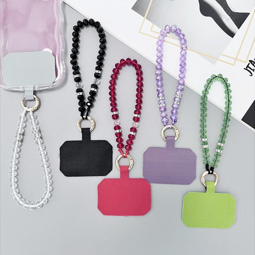 Phone Charms Crystal Beads Crystal Phone Straps Lanyard Hand Wrist Mobile Phone Chain String Luxury Cellphone Strap Key Lanyards