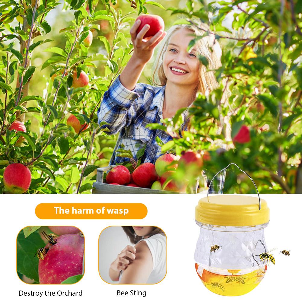1-10pcs Insect Hornet Hanging Trap Reusable Non-toxic Pest Control Cather Yellow Fruitfly Trap For Home Farm Garden Supplies