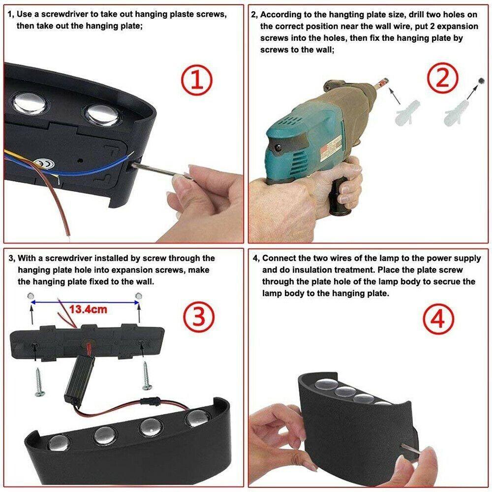 New Aluminum Shell LED Wall Light Black White IP65 Waterproof Outdoor Lamp Garden Stairs Bulb Home Decoration